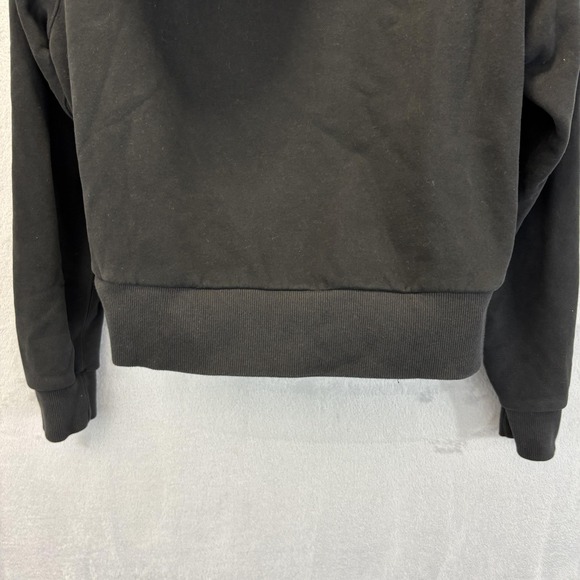 Vuori Restore 1/2 Zip Hoodie Womens Small Black Fleece Cropped Relaxed VW288 - Picture 12 of 13